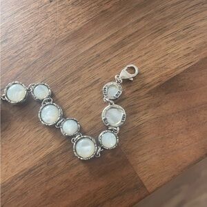 925 SILVER Vintage mother of pearl bracelet